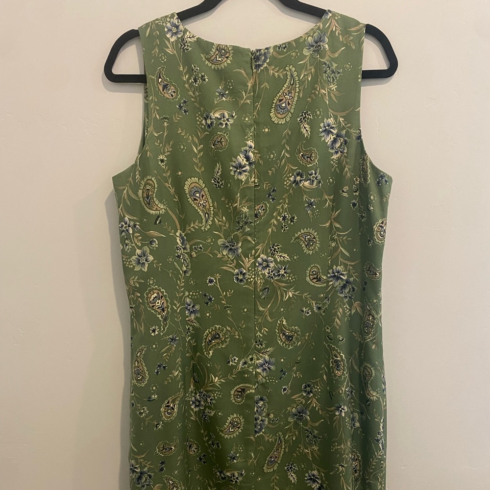 Charter club green paisley dress size 14 - Picture 4 of 5